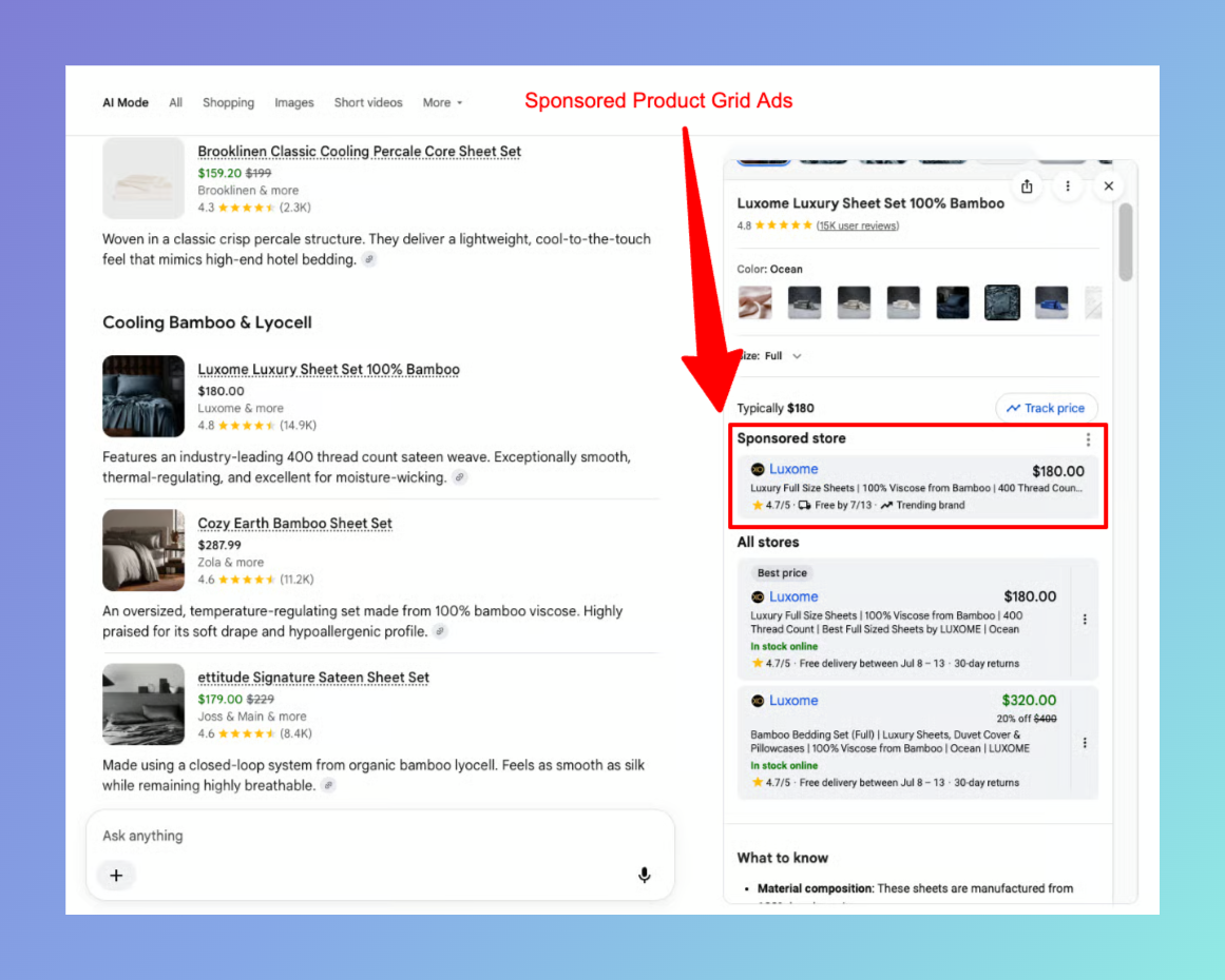 5 Sponsored Product Grid Ads in AI Mode