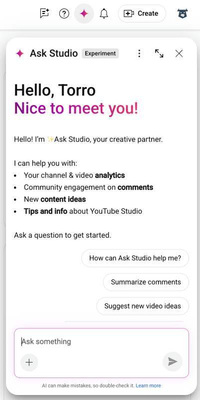 Ask Studio on Youtube - Torro Media