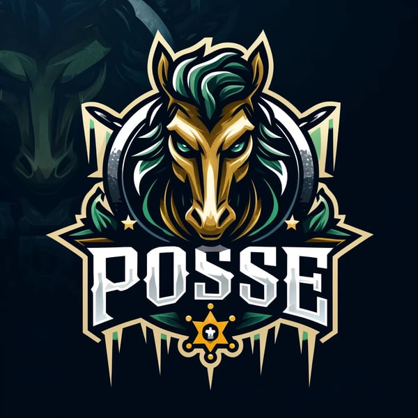 DALL·E 2024-04-30 21.38.19 - Create a logo for the Utah Posse, a potential NHL team. This iteration should incorporate a bold and edgy design that stands out. Feature a fierce, st