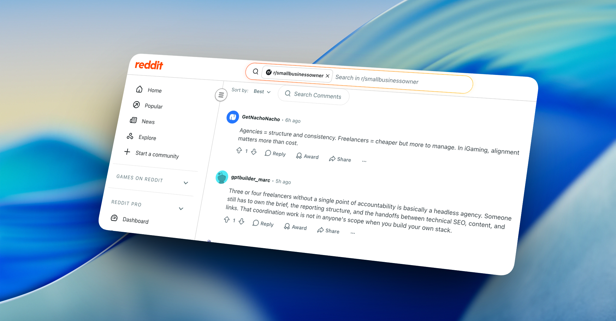 Example of a Reddit comment with proof - Torro Media
