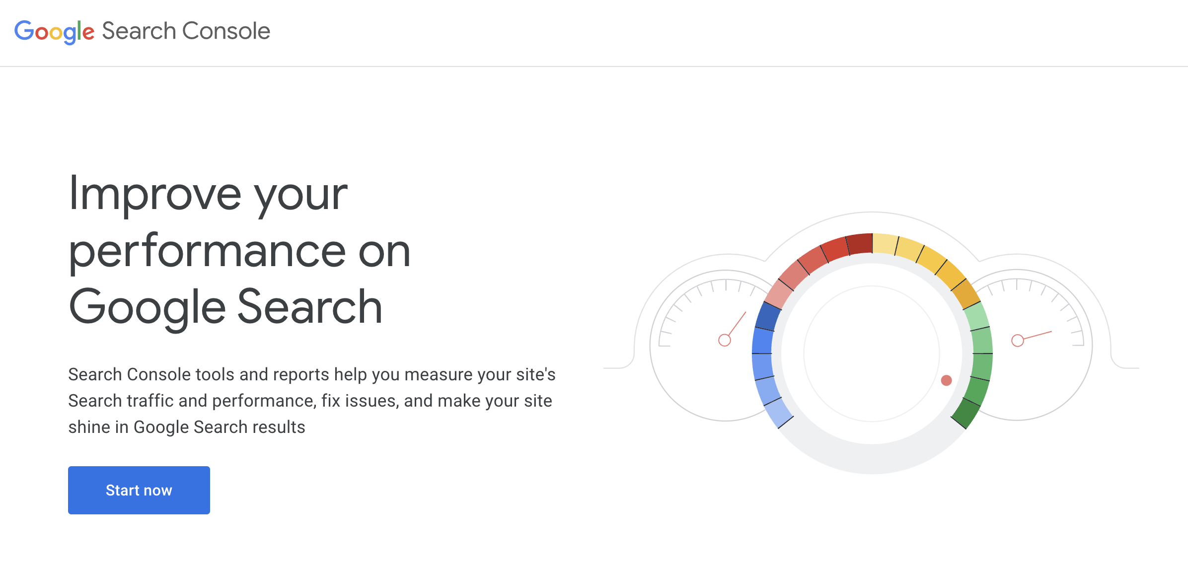 Google Search Console Landing Page