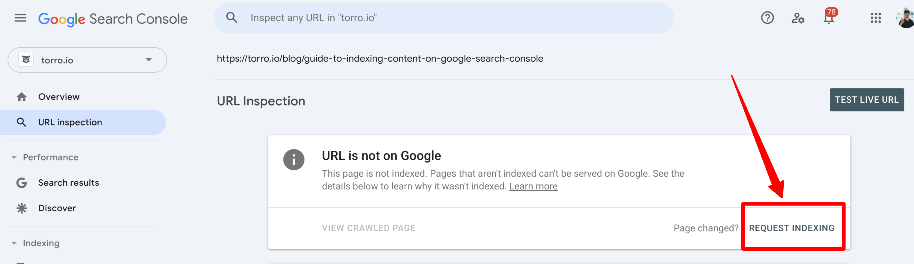 Google-Search-Console-Request-Indexing