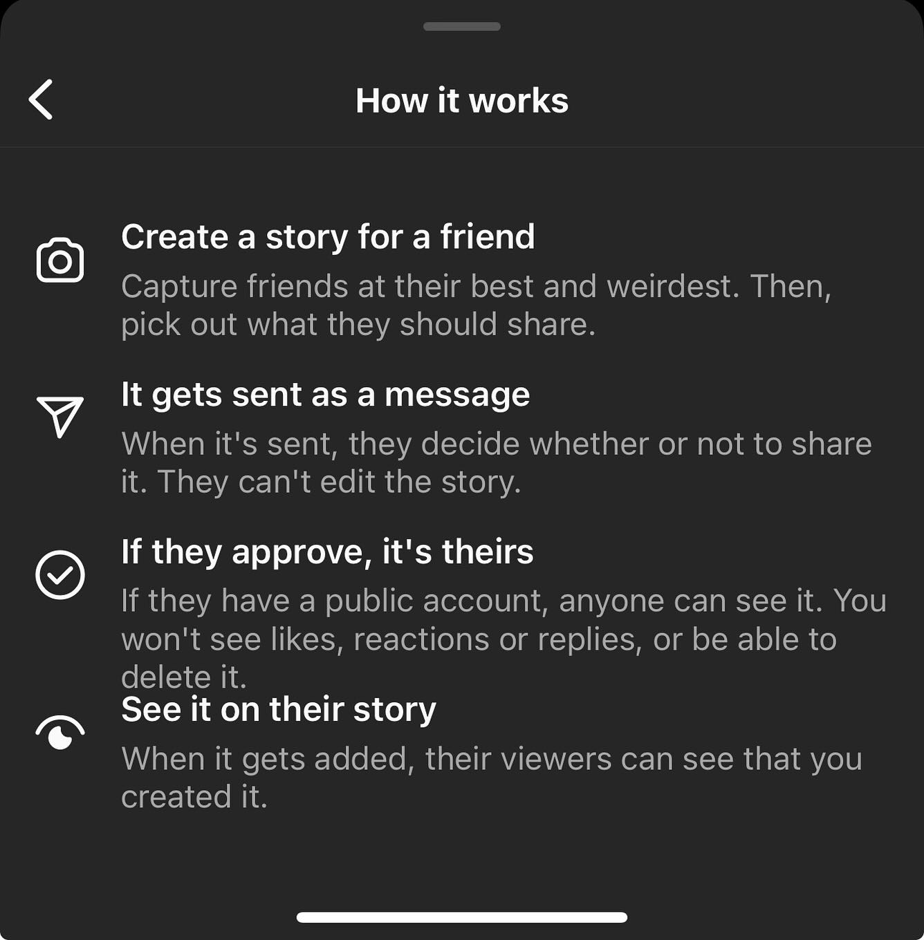 How Instagram Stories for friends works