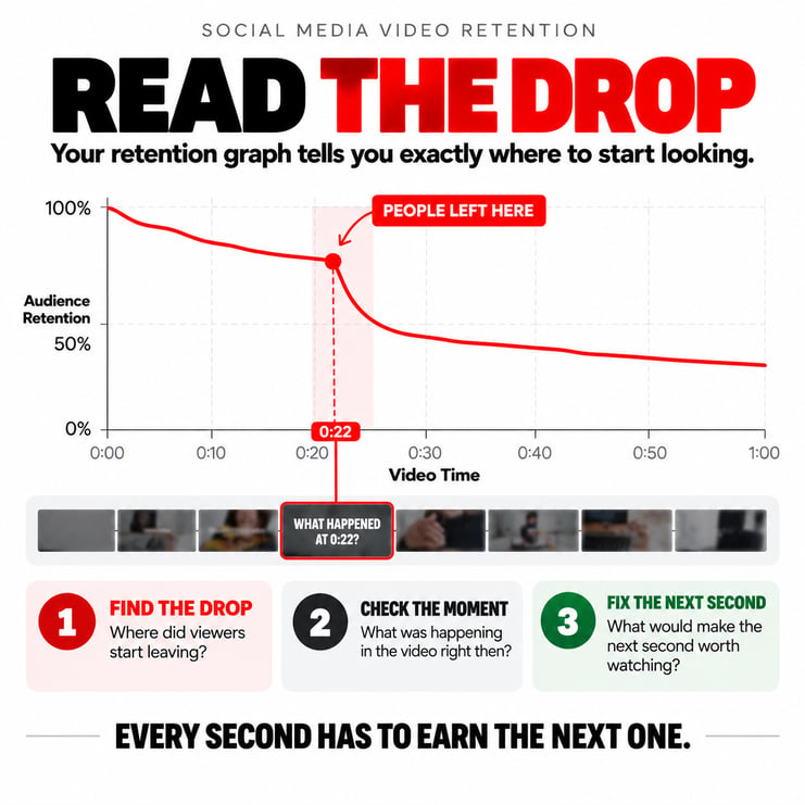 How to Read a Social Media Video Retention Graphic