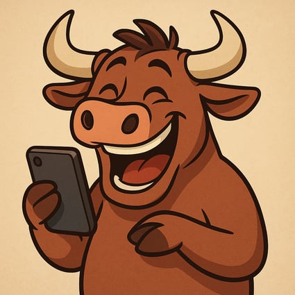 Bull laughing meme