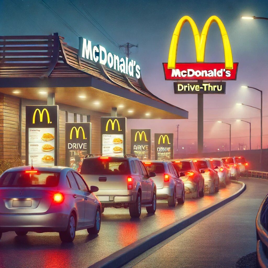 McDonalds drive through line