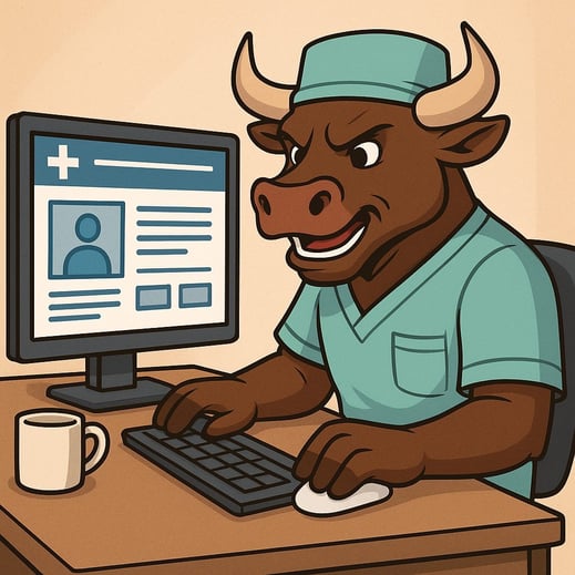Medical Device Web Design with Torro Media - Bull Mascot