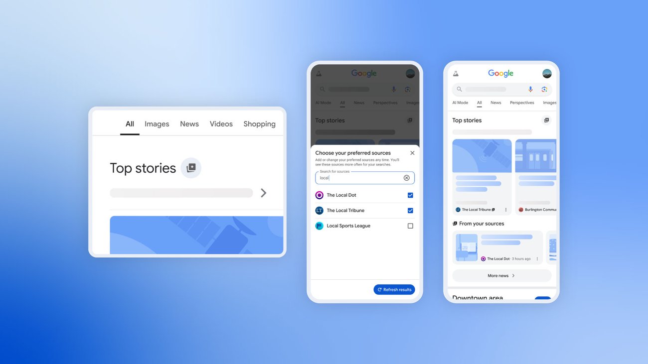 PReferred Source Options and Example for Google