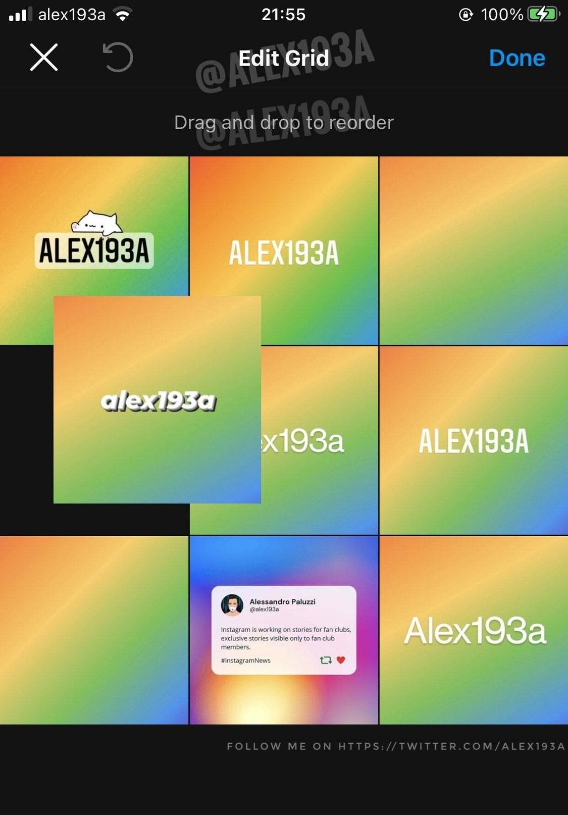 You Can Now Move Your Instagram Grid Around