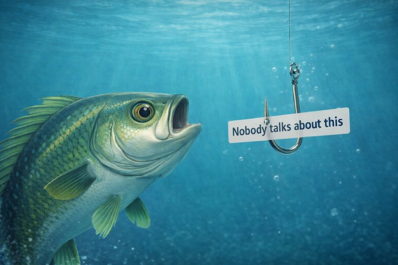 Social Media hook that works for business owners - fish