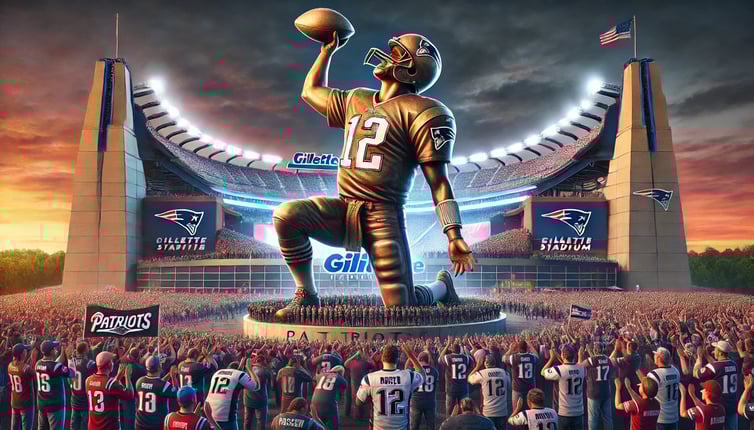 Tom-Brady-Patriots-Statue-Outside-Gillette-Stadium