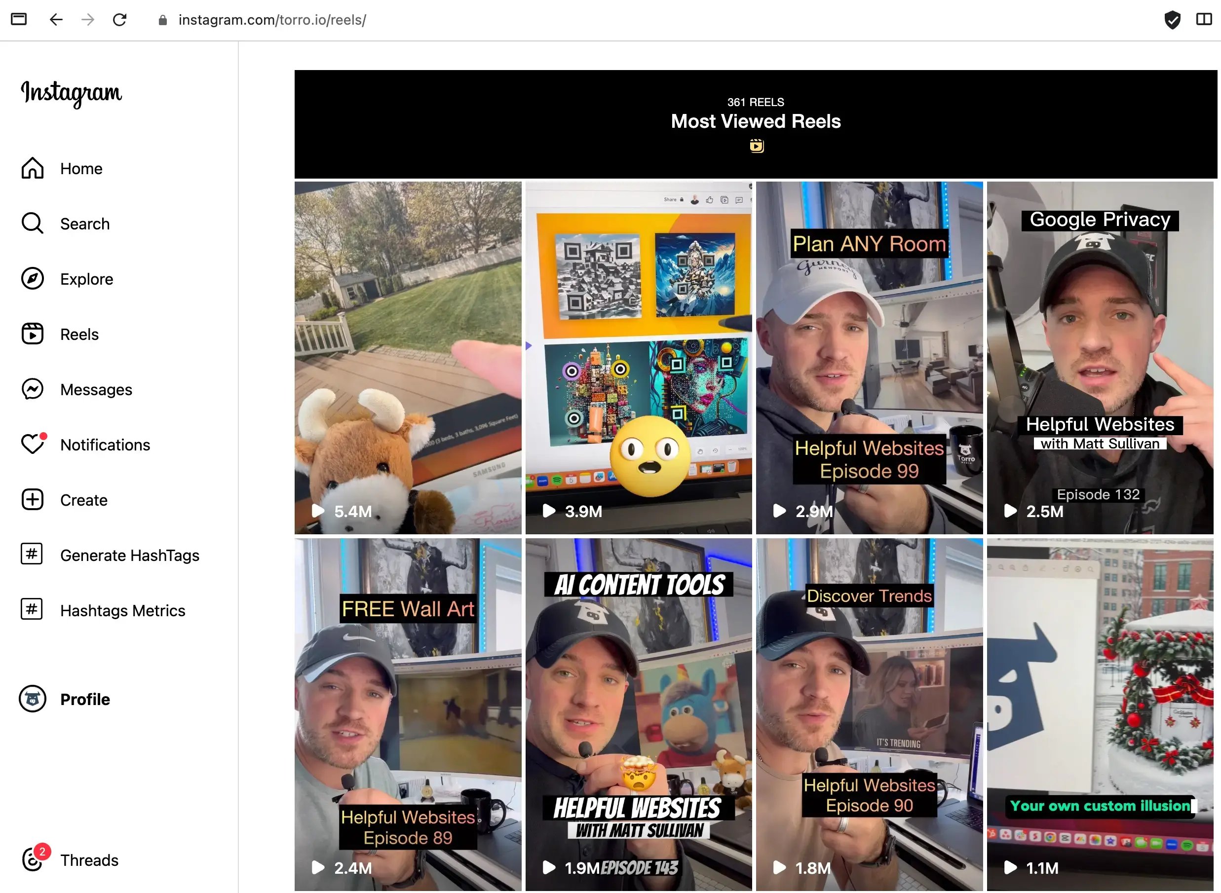 Torro-Media-torro.io-Most-Watched-Instagram-Reels
