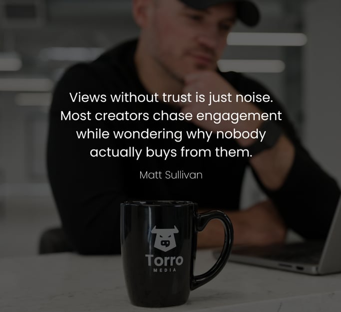 Views without trust is just noise with metrics and most creators chase engagement while wondering why nobody actually buys from them.