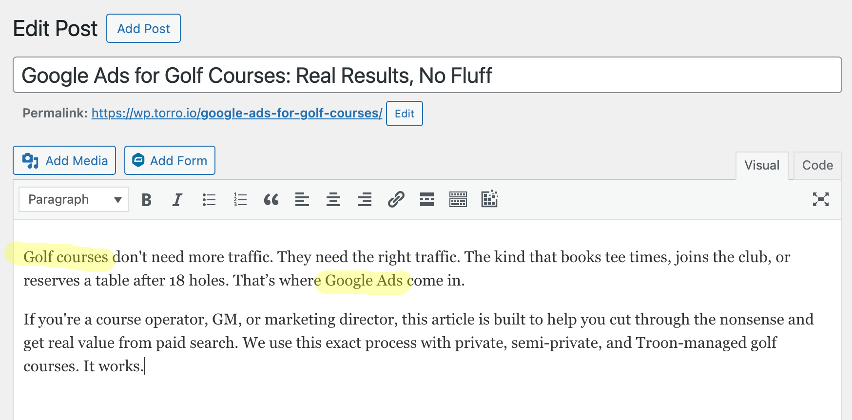 WP-SEO-Text-in-First-Sentence-Torro-Media