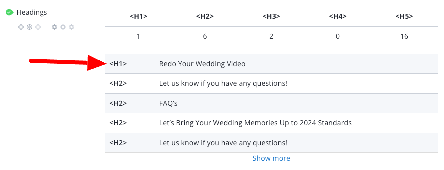 Website Audit - SEO Headers