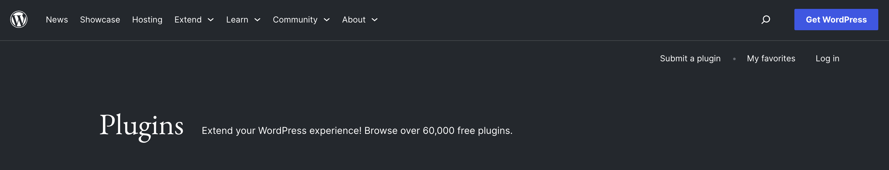 Wordpress Plugins Header