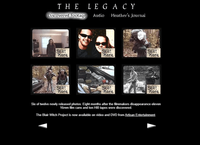 blair witch project website
