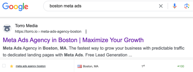 boston meta ads ranked number 1