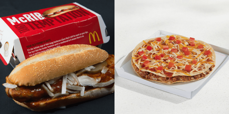 taco bell mexican pizza and mcdonalds mcrib