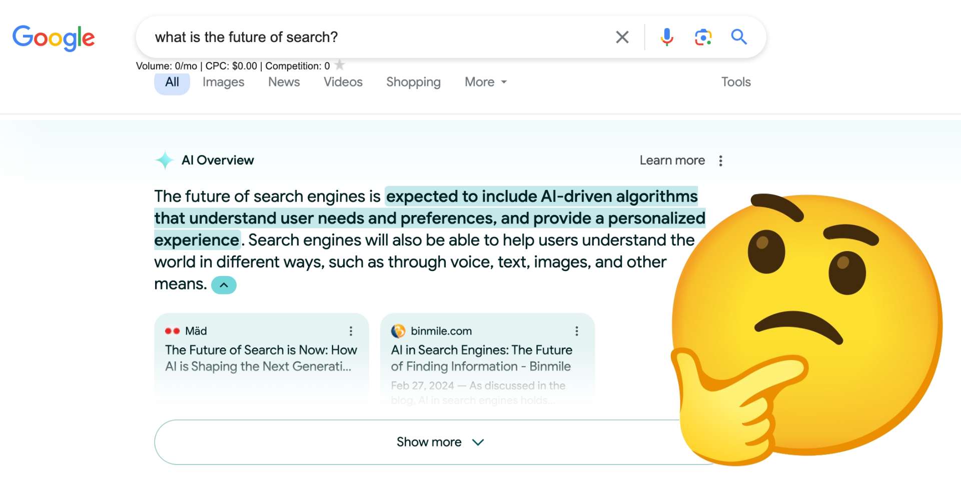 what is the future of search with AI Overview from Google