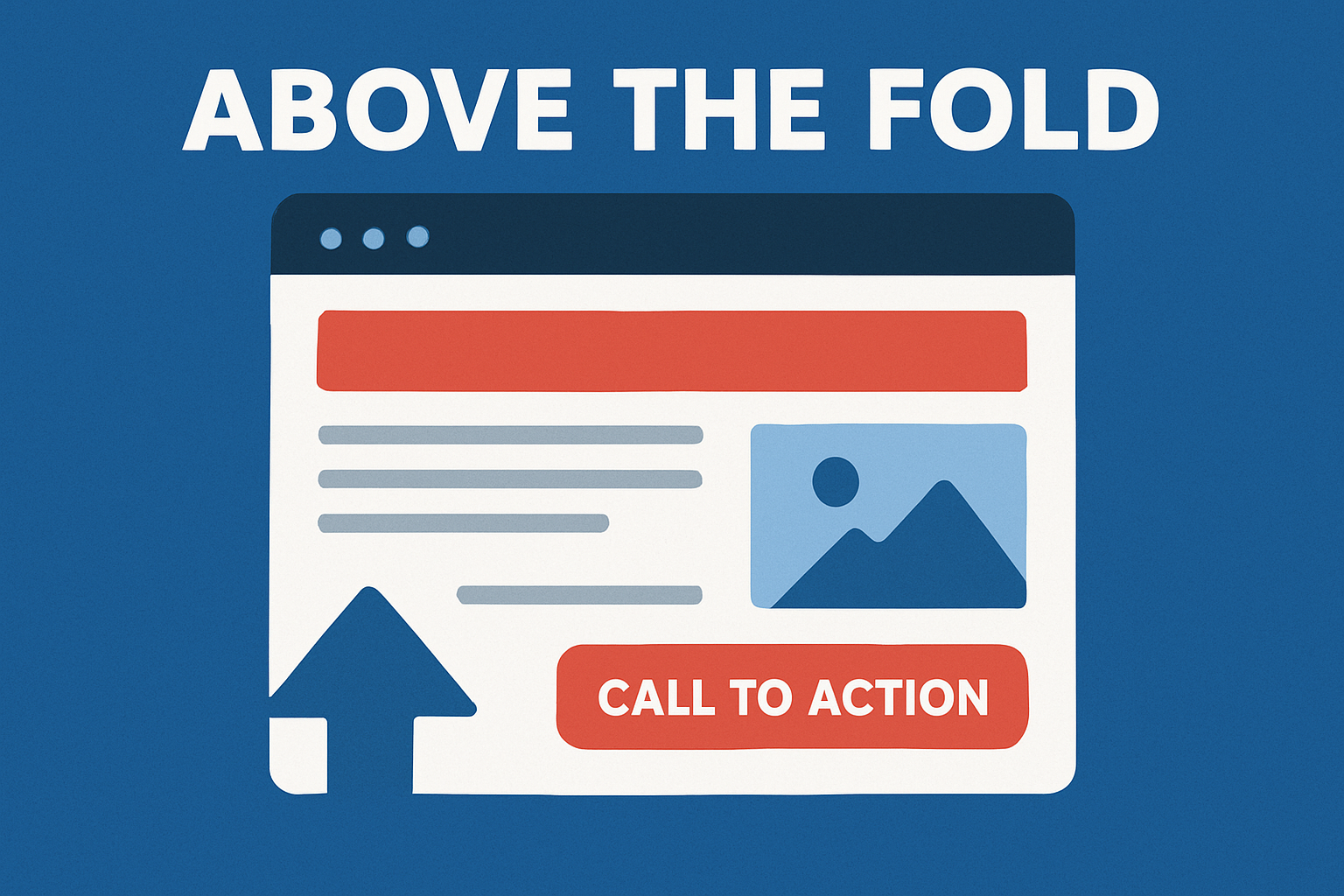 above the fold section of a website